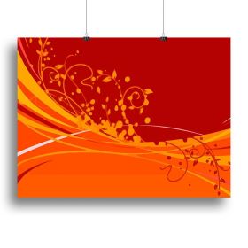 Red Abstract Canvas Print or Poster (Type: Poster Print, size: X-Large (28" x 20"))